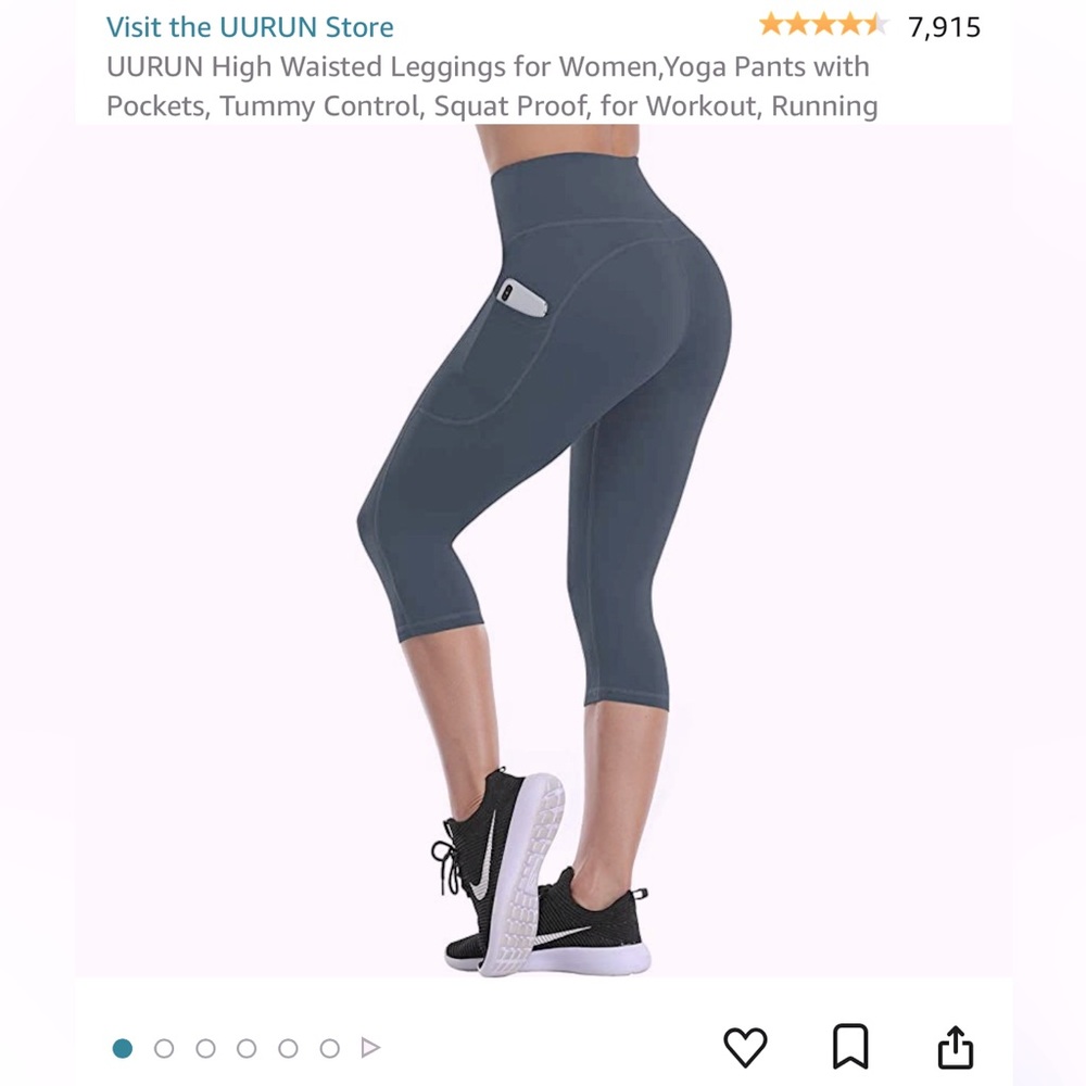 UURUN grey workout leggings with pockets/ size M